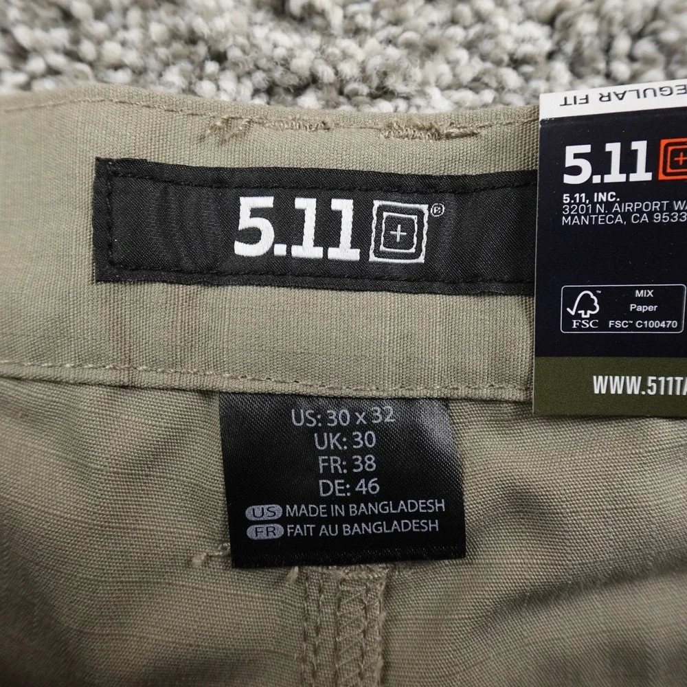 NEW 5.11 Tactical Pants Mens 30X30 Beige Taclite Pro Ripstop Cargo‎ Utility Work